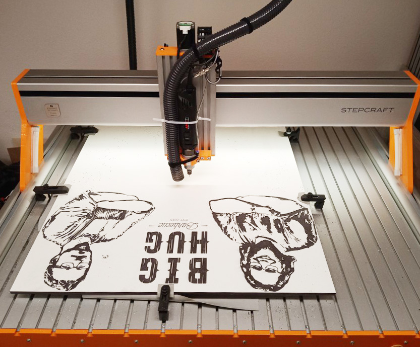 Die Fräse in Aktion